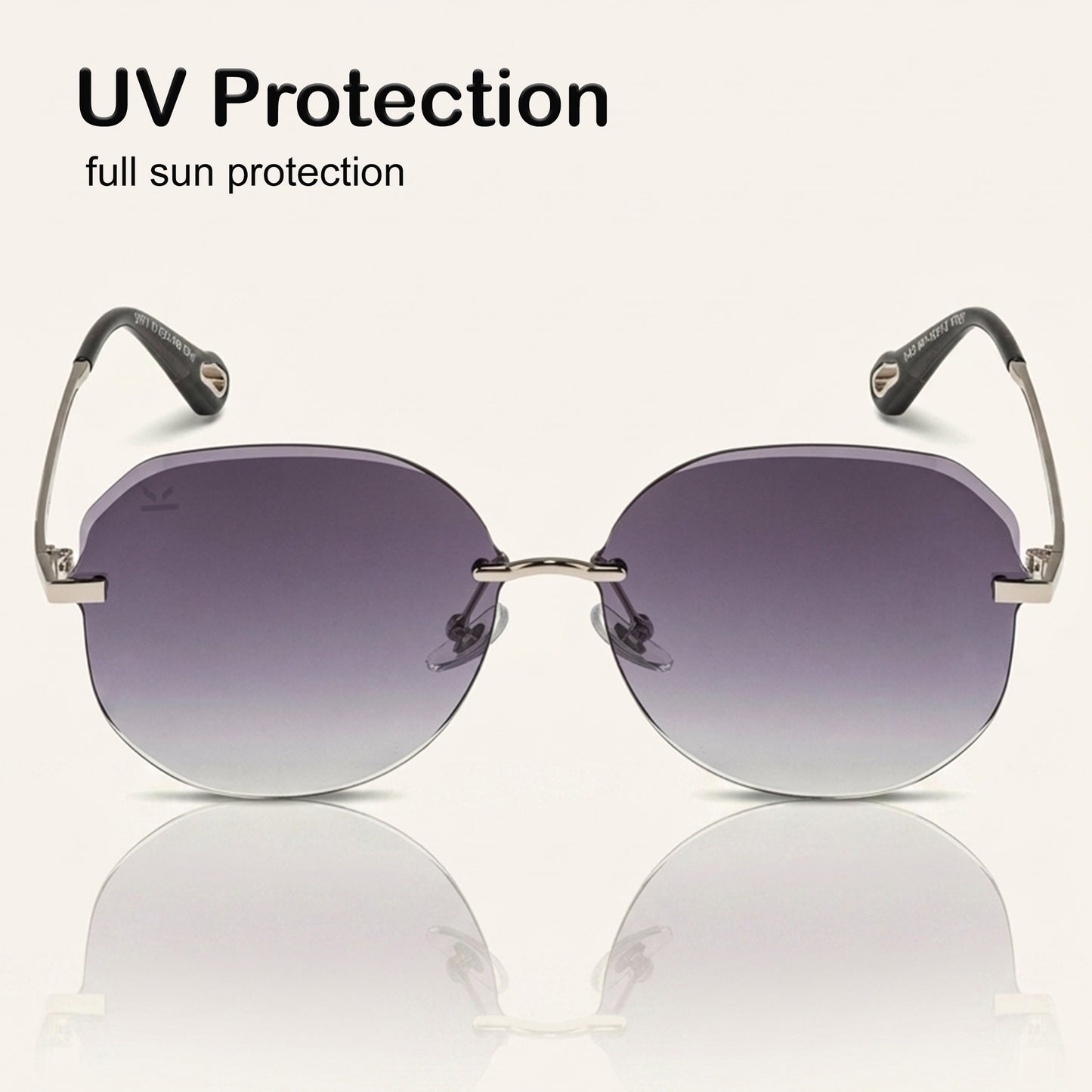PERKEY UV Protected Stylish Rimless Sunglasses For Women - PRKY0015-C1