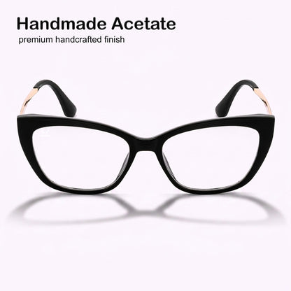PERKEY Full Rim Cat Eye Bold Eyeglass Frame For Women - OPTL0024-C1
