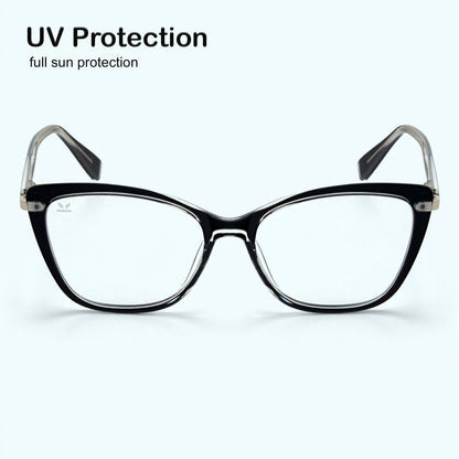 Perkey Square Cat Eye Protection Computer Glasses For Women – OPTL0027-C1