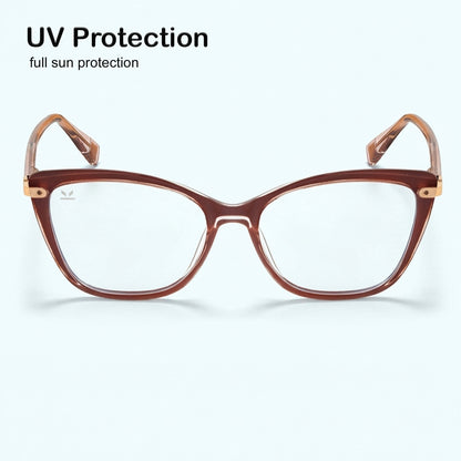 Perkey Square Cat Eye Protection Anti Glare Computer Glasses For Women – OPTL0027-C3