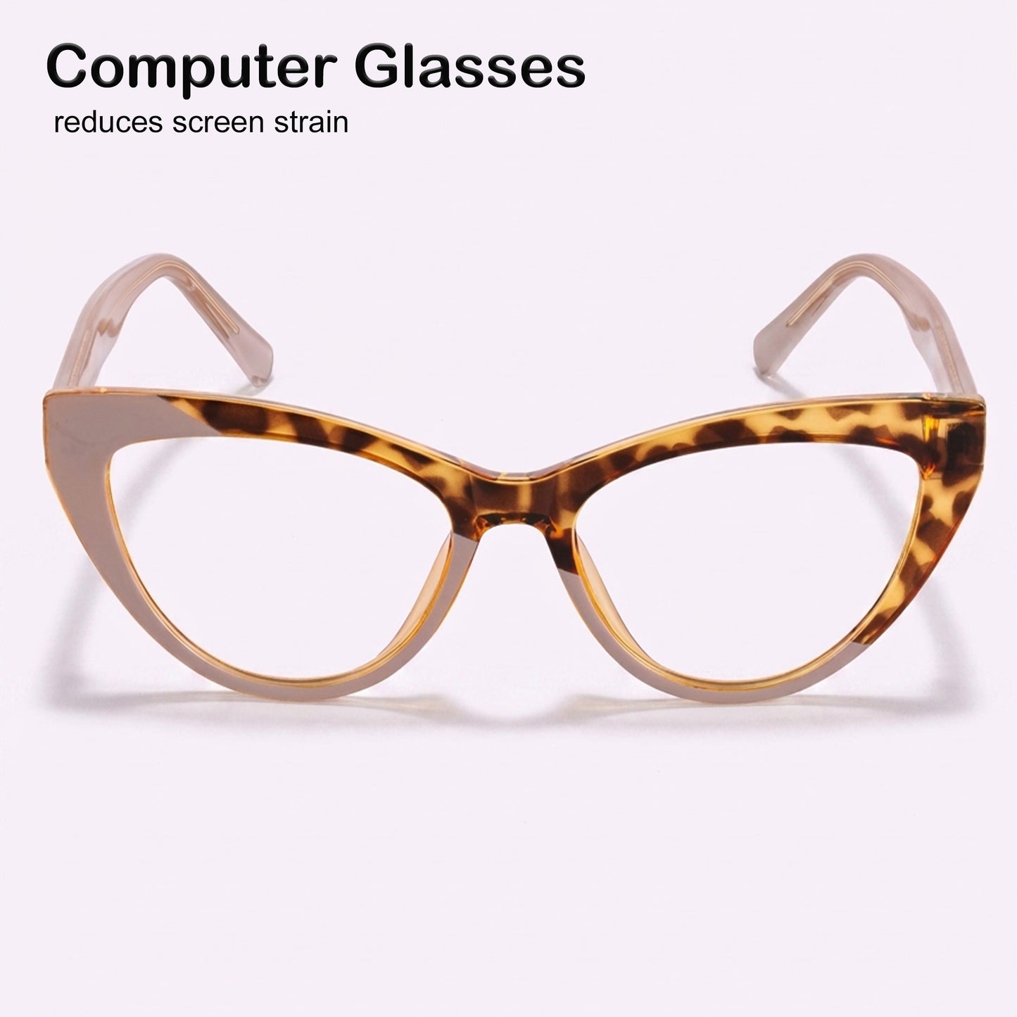 PERKEY Full Rim Cat Eye Blue Cut Frames For Women - OPTL0010-C2