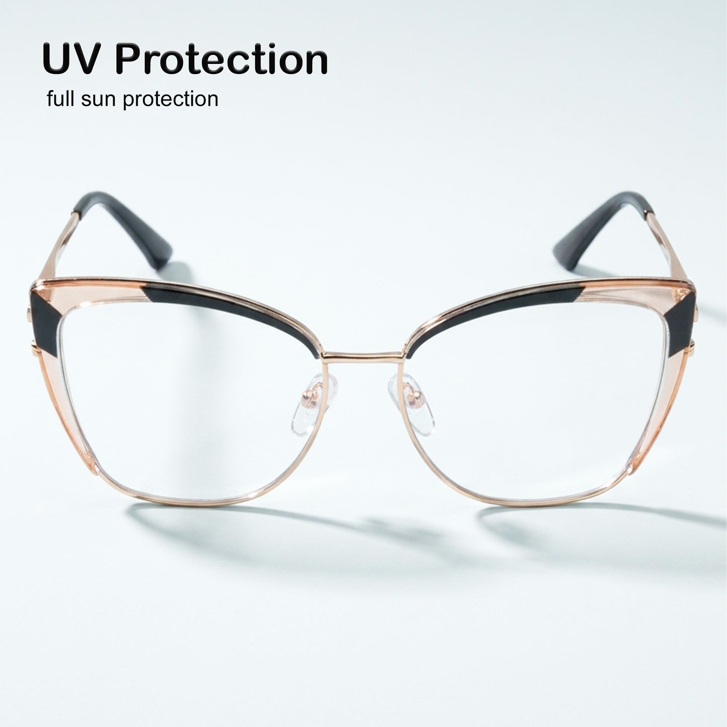 PERKEY Full Rim Cat Eye Blue Light Cut & Antiglare Computer Eyeglasses For Women | Stylish | - OPTL0018-C2