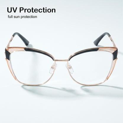 PERKEY Full Rim Cat Eye Blue Light Cut & Antiglare Computer Eyeglasses For Women | Stylish | - OPTL0018-C2