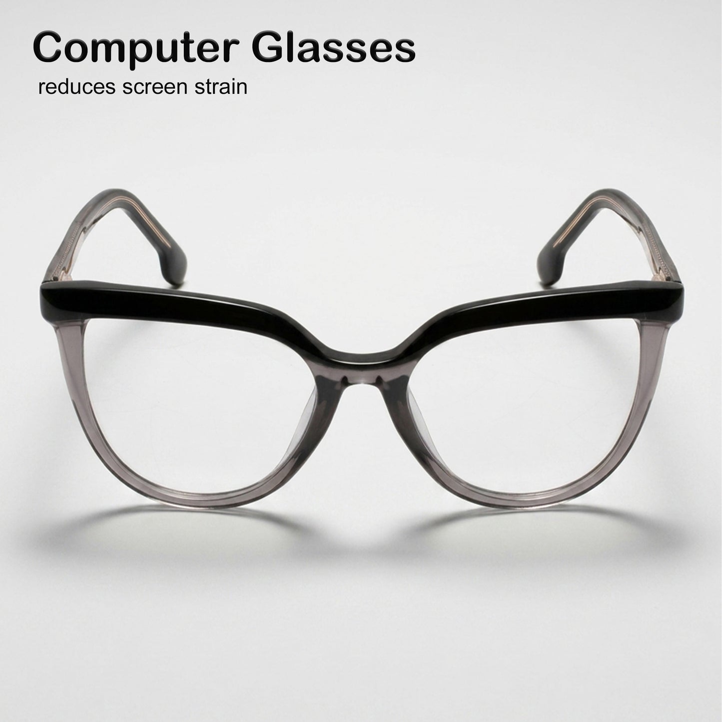 PERKEY Full Rim Oversized-Cat Eye Spectacle Frames For Women - OPTL006-C1