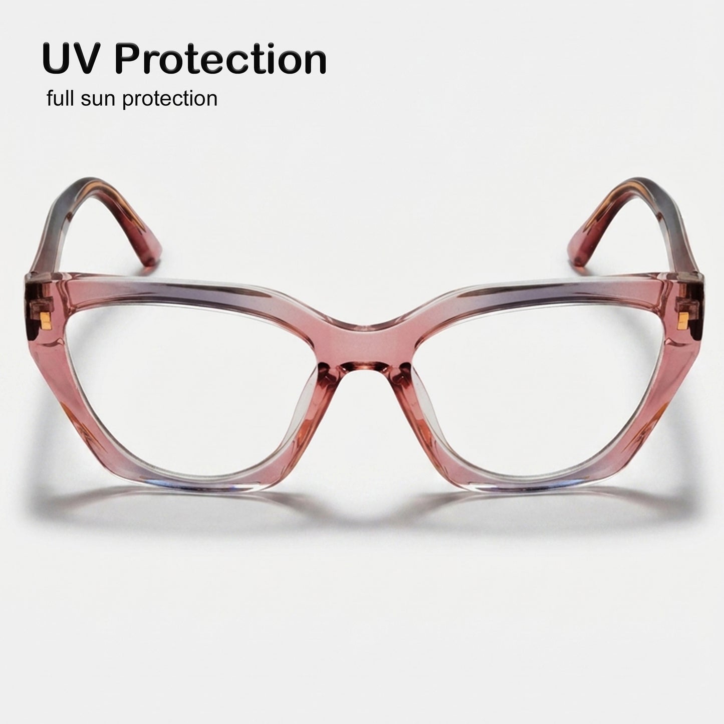 PERKEY Full Rim Cat Eye Blue Light Cut & Antiglare Computer Eyeglasses For Women | Bold Style | - OPTL0017-C3