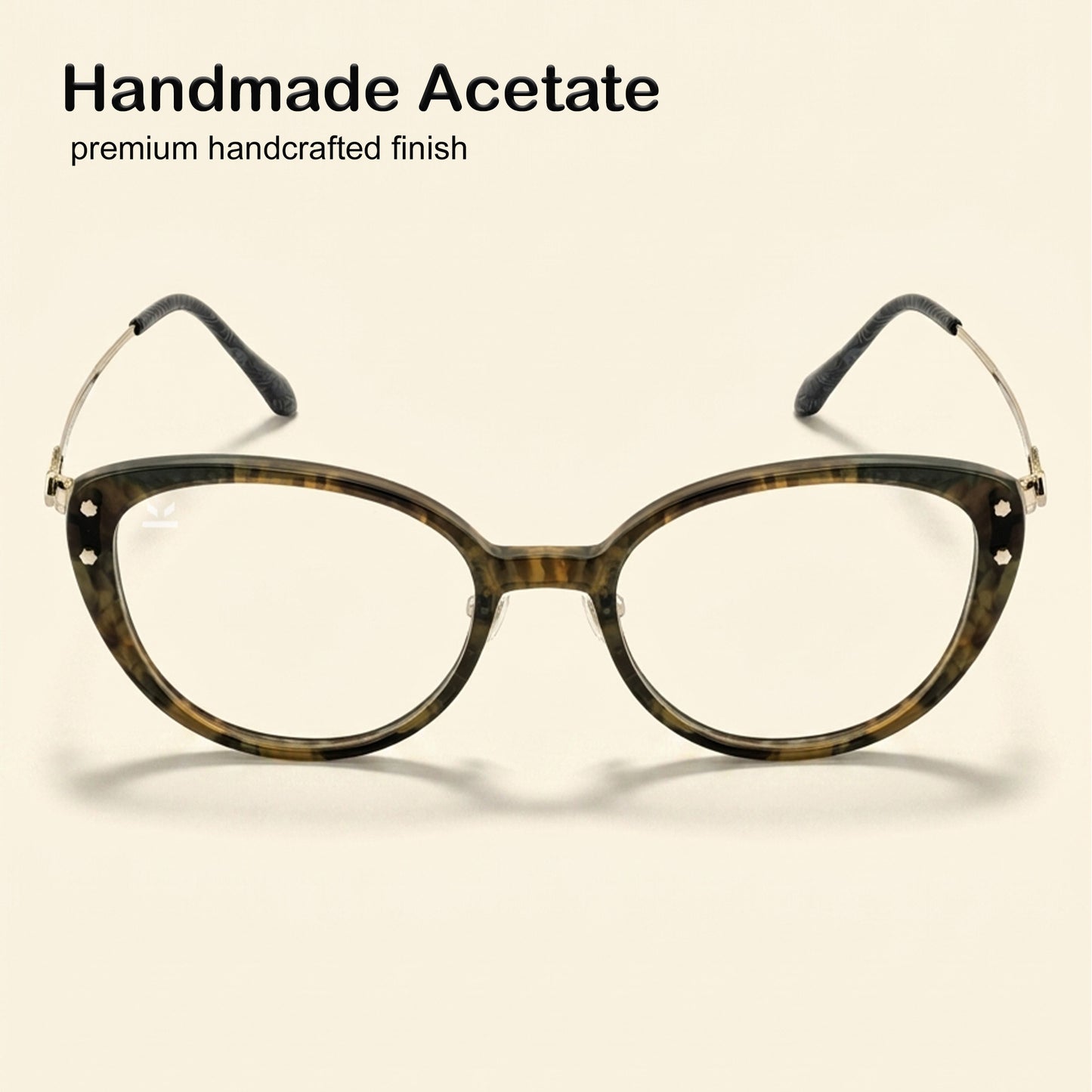 PERKEY Full Rim Soft Cat Eye Tortoise Print Eyeglass Frame For Women - OPTL0026-C3