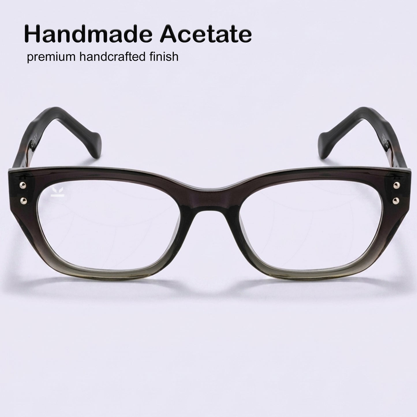 PERKEY Full Rim Soft Square Black Spectacle Frame For Women - OPTL0022-C1