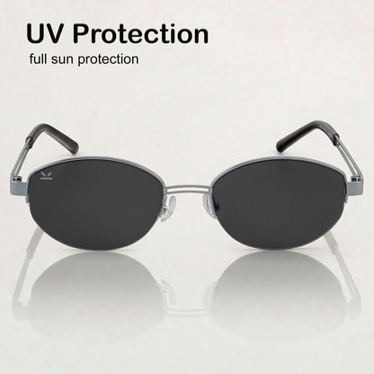 Perkey Oval UV Protection Sunglasses For Men & Women Stylish – PRKY0022-C1