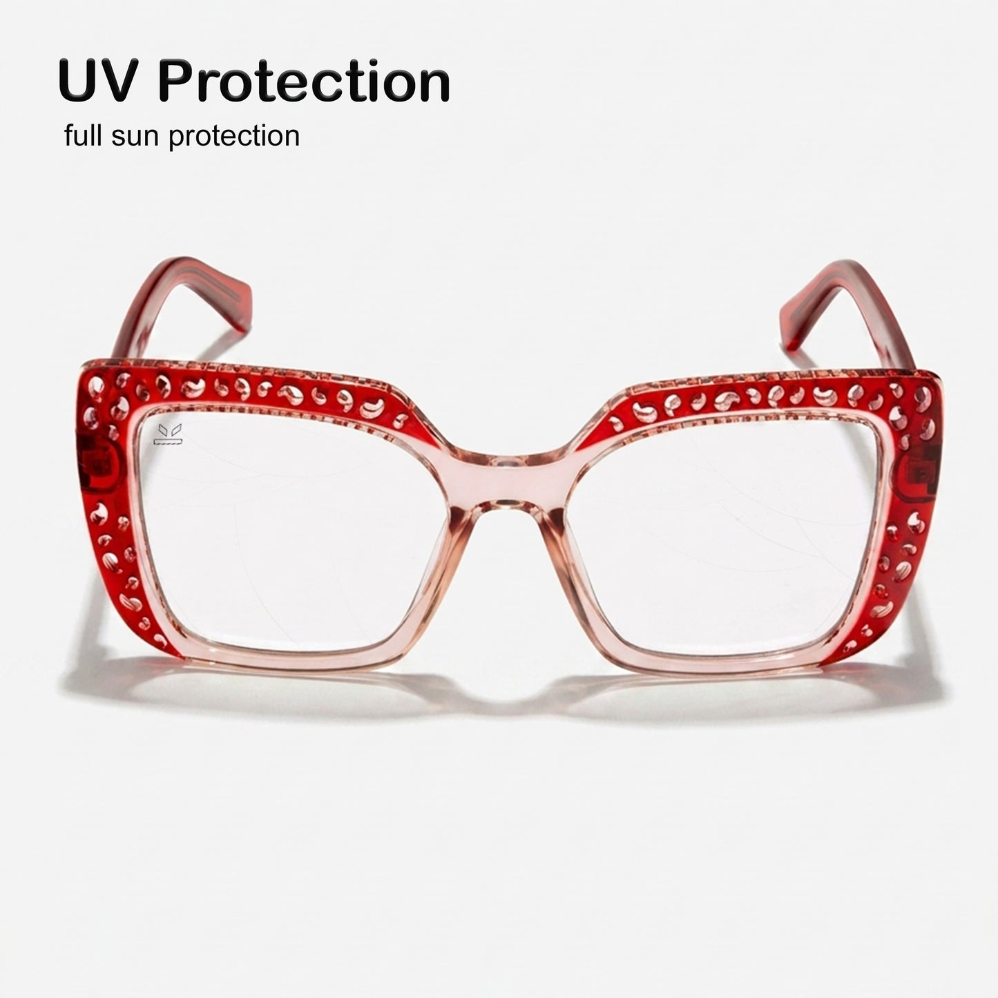 PERKEY Square Full Rim Computer Glasses for Women - OPTL0020-C3