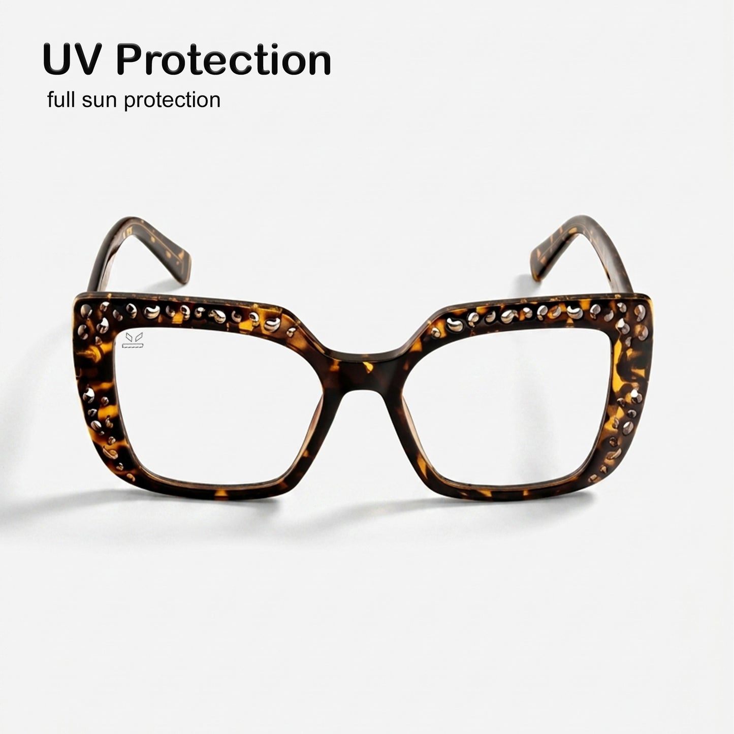 PERKEY Square Full Rim Blue Cut Light Glasses for Women - OPTL0020-C2