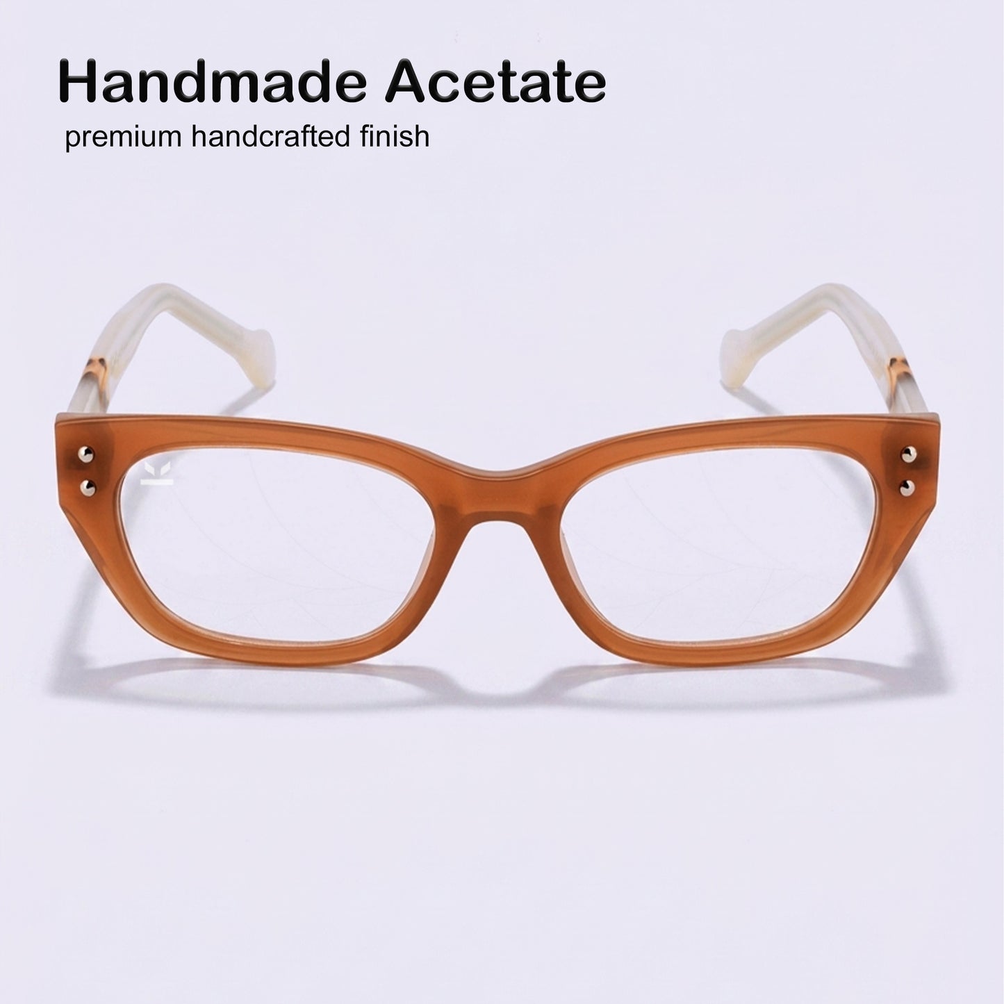 PERKEY Soft Square Glossy Pink Eyeglass Frame For Women - OPTL0022-C2