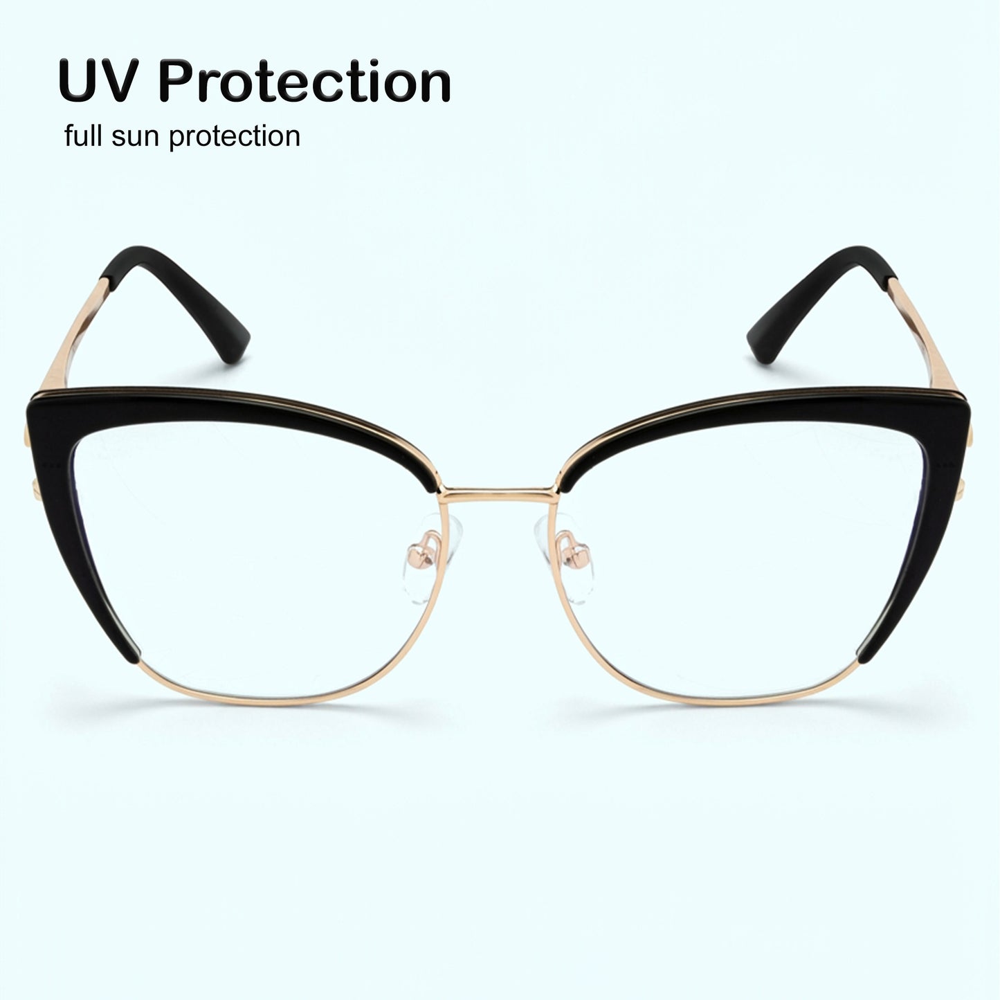 PERKEY Full Rim Cat Eye Blue Light Cut & Antiglare Computer Eyeglasses For Women | Stylish | - OPTL0018-C1