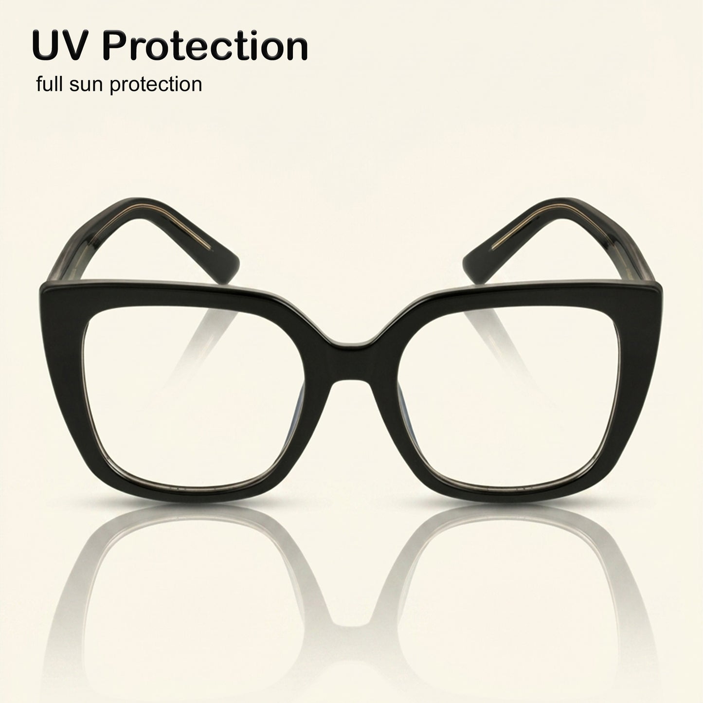 PERKEY Full Rim Square-Oversized Computer Glasses For Men Women - OPTL002-C1
