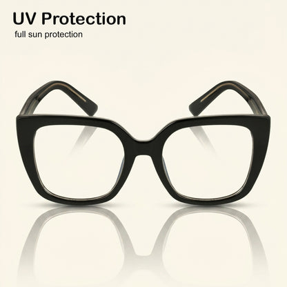 PERKEY Full Rim Square-Oversized Computer Glasses For Men Women - OPTL002-C1