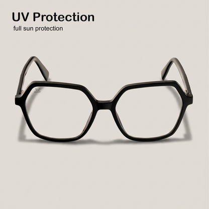 PERKEY Square Full Rim Computer Glasses for Women - OPTL0019-C1