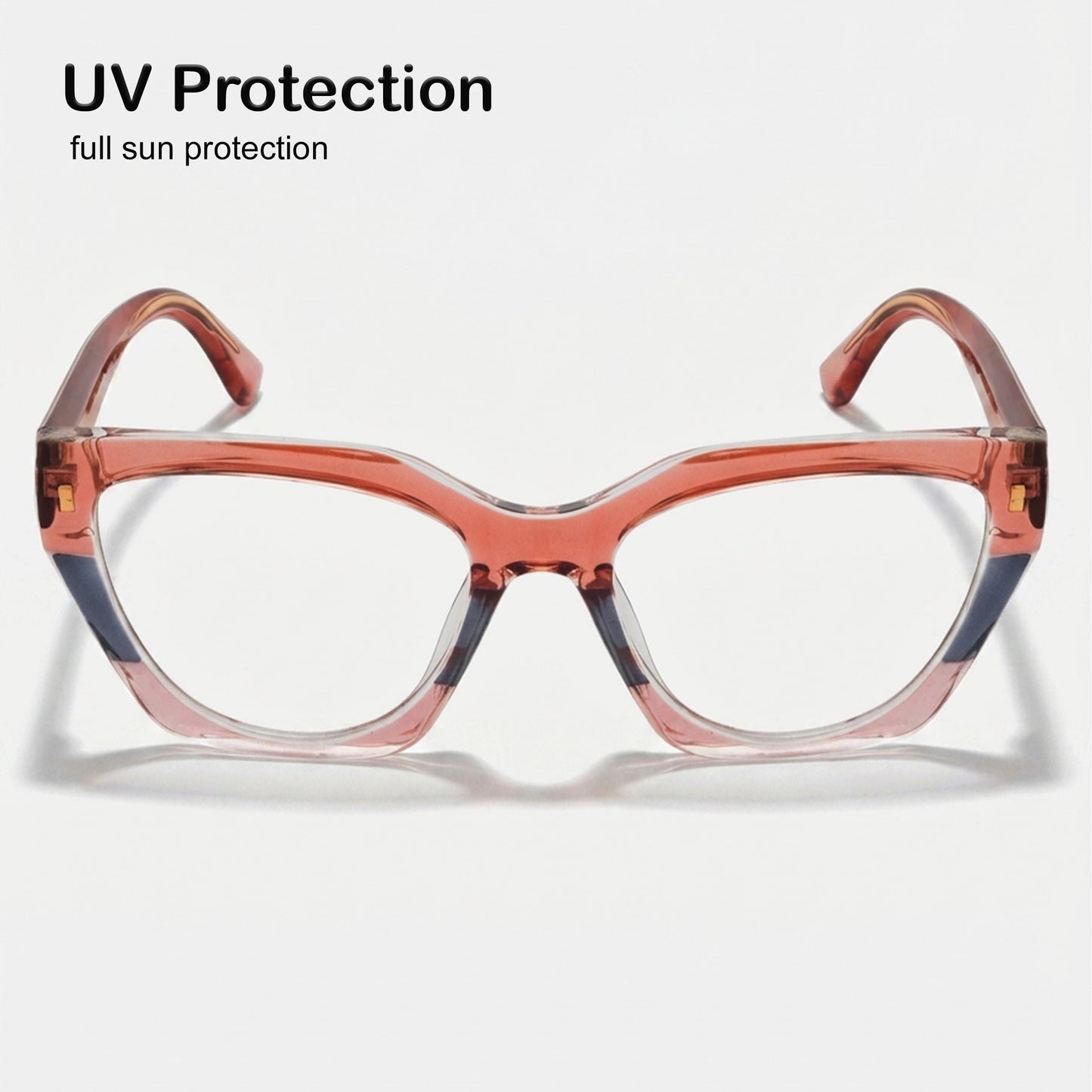 PERKEY Full Rim Cat Eye Blue Light Cut & Antiglare Computer Eyeglasses For Women | Bold Style | - OPTL0017-C2