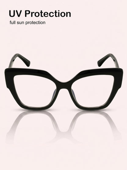 PERKEY Full Rim Cat Eye-Oversized Computer Glasses For Women - OPTL001-C1