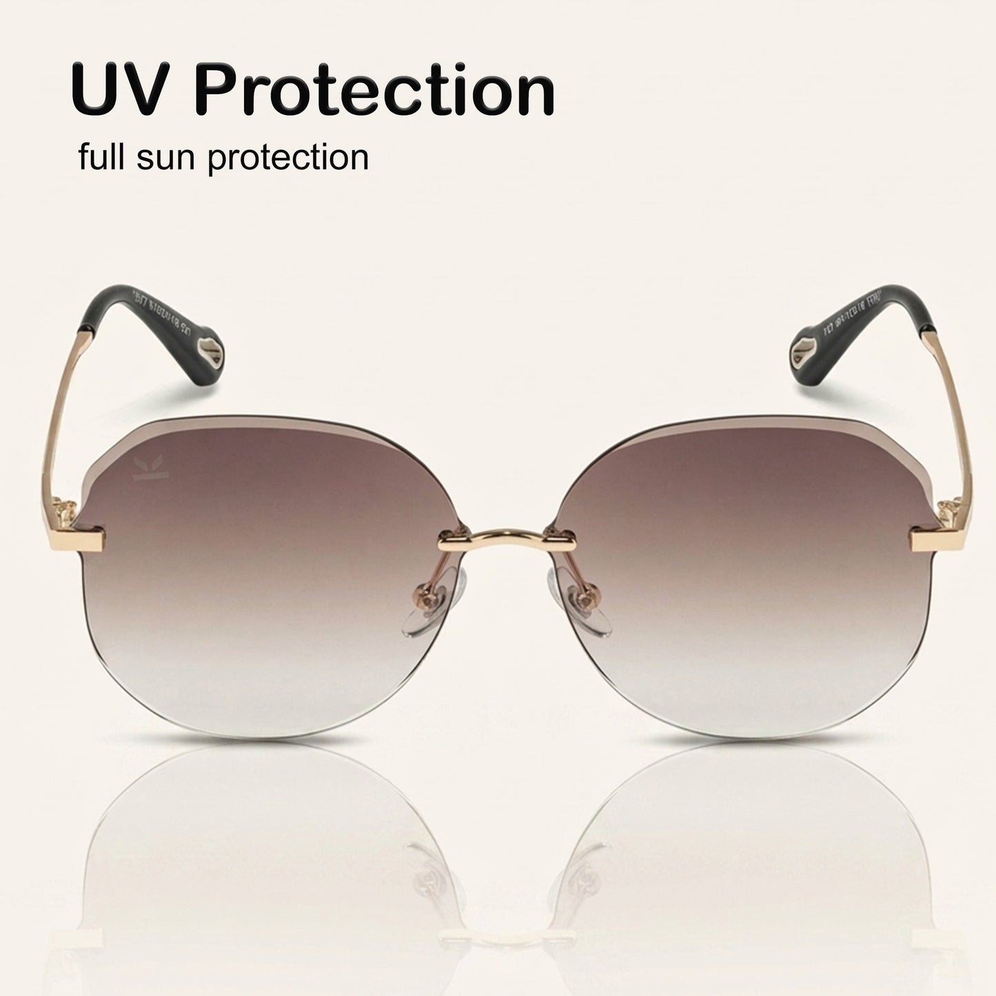 PERKEY UV Protected Stylish Oversized Shades For Women Girls - PRKY0015-C3
