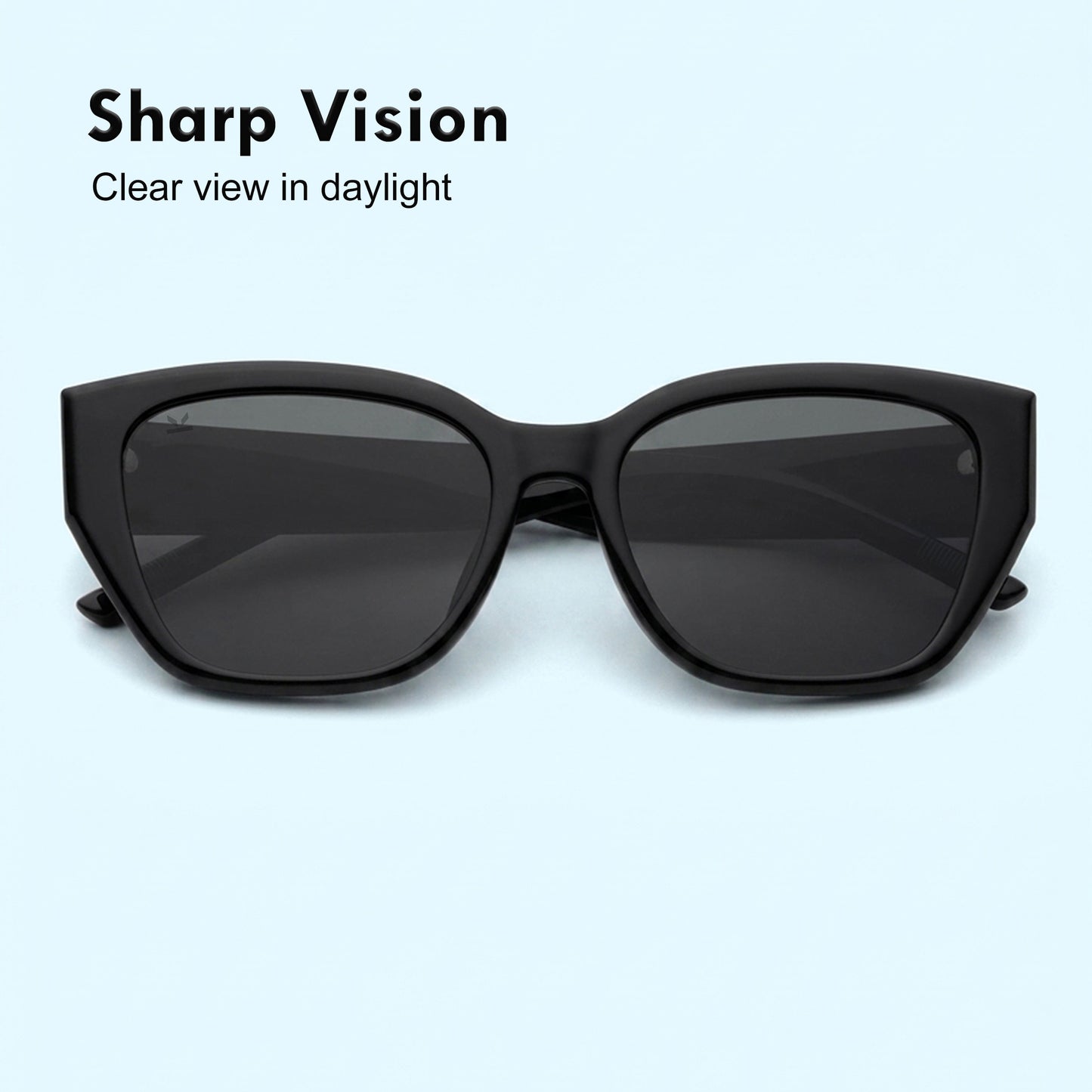 PERKEY UV Protection Retro Square Full Rim Black Sunglasses for Men & Women – PRKY0023-C1