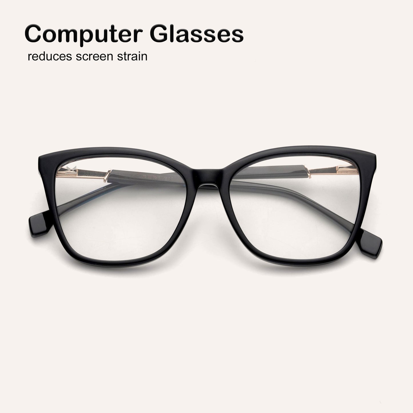Perkey Square Cat Eye Protection Computer Glasses For Women – OPTL0028-C1