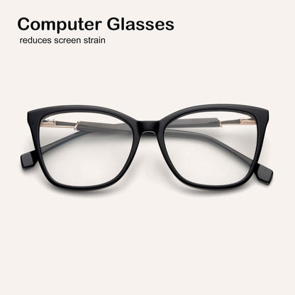 Perkey Square Cat Eye Protection Computer Glasses For Women – OPTL0028-C1
