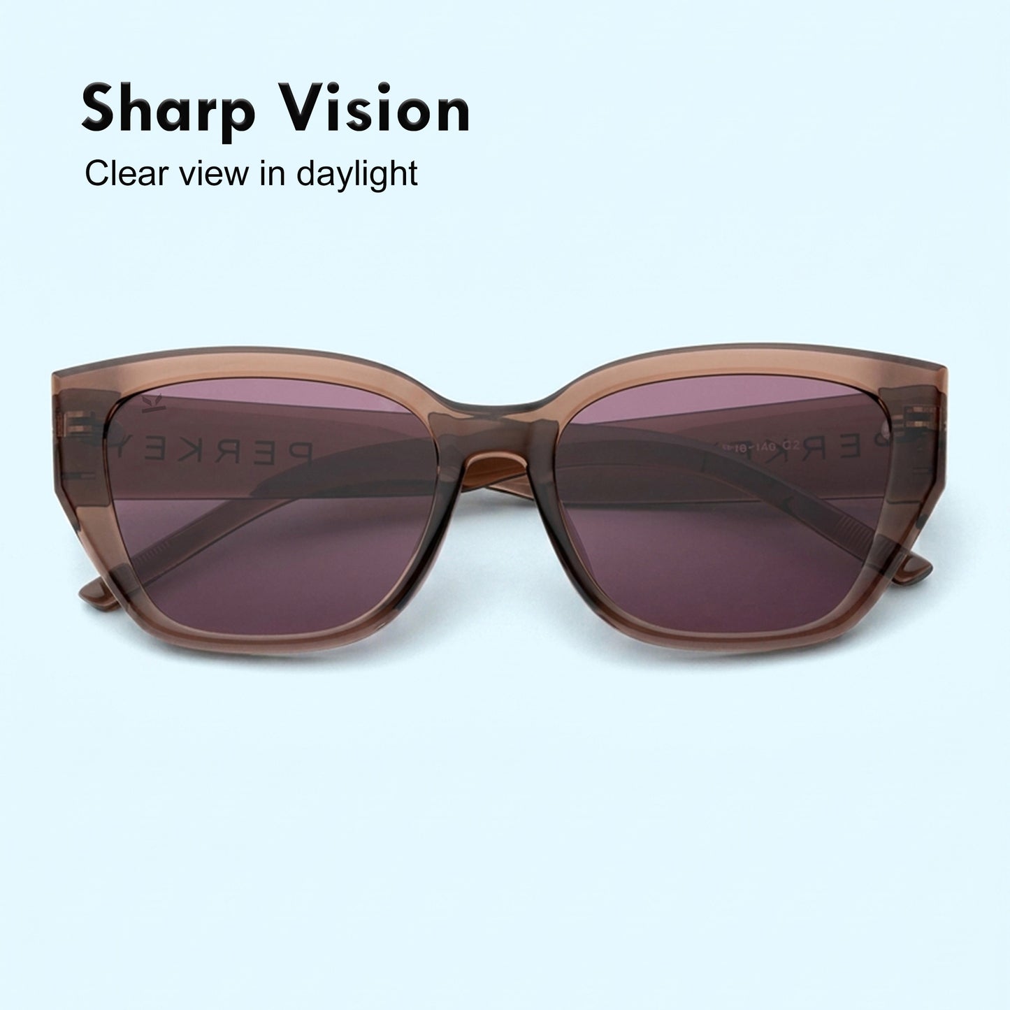 PERKEY UV Protection Retro Square Brown Sunglasses for Men & Women – PRKY0023-C2