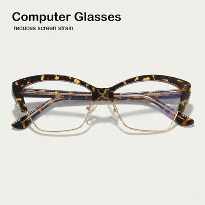 PERKEY Transparent Blue Light Spectacles Frame For Women - OPTL0015-C4