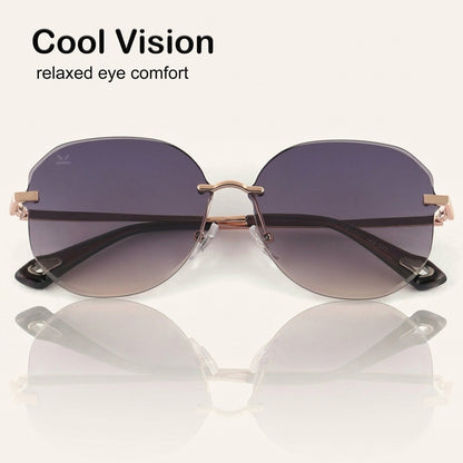 PERKEY UV Protected Branded Oversized Goggles For Women  - PRKY0015-C2