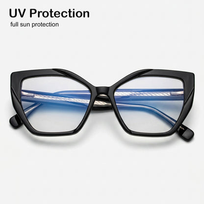 PERKEY Full Rim Square-Cat Eye Computer Glasses For Eye Protection Spectacles Frames Women - OPTL0011-C1