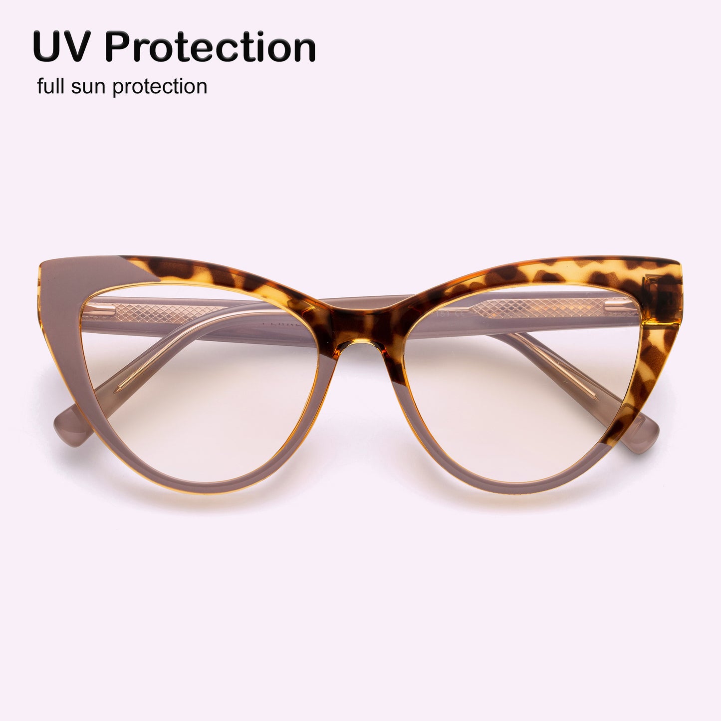 PERKEY Full Rim Cat Eye Blue Cut Frames For Women - OPTL0010-C2