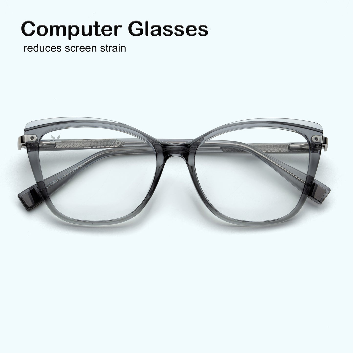 Perkey Square Cat Eye Anti Glare Spectacles Frames For Women – OPTL0027-C2