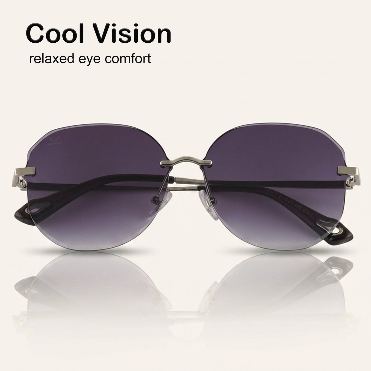 PERKEY UV Protected Stylish Rimless Sunglasses For Women - PRKY0015-C1
