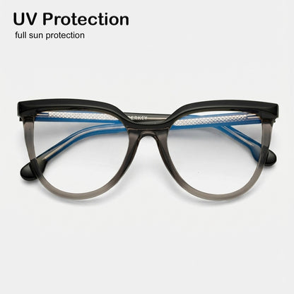 PERKEY Full Rim Oversized-Cat Eye Spectacle Frames For Women - OPTL006-C1