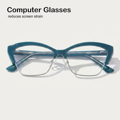 PERKEY Cat Eye Computer Glasses For Women - OPTL0015-C3