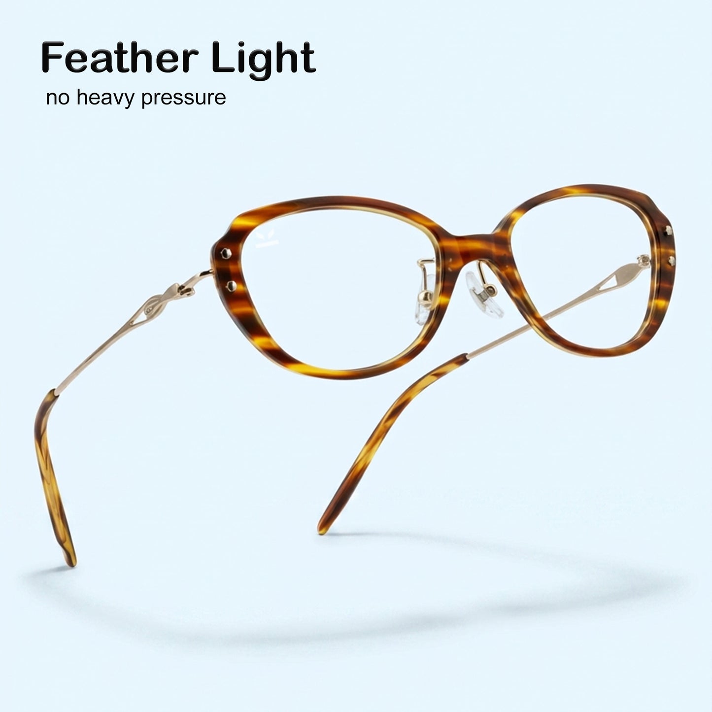 PERKEY Full Rim Oval Glossy Small Spectacles For Women - OPTL0025-C3