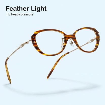 PERKEY Full Rim Oval Glossy Small Spectacles For Women - OPTL0025-C3