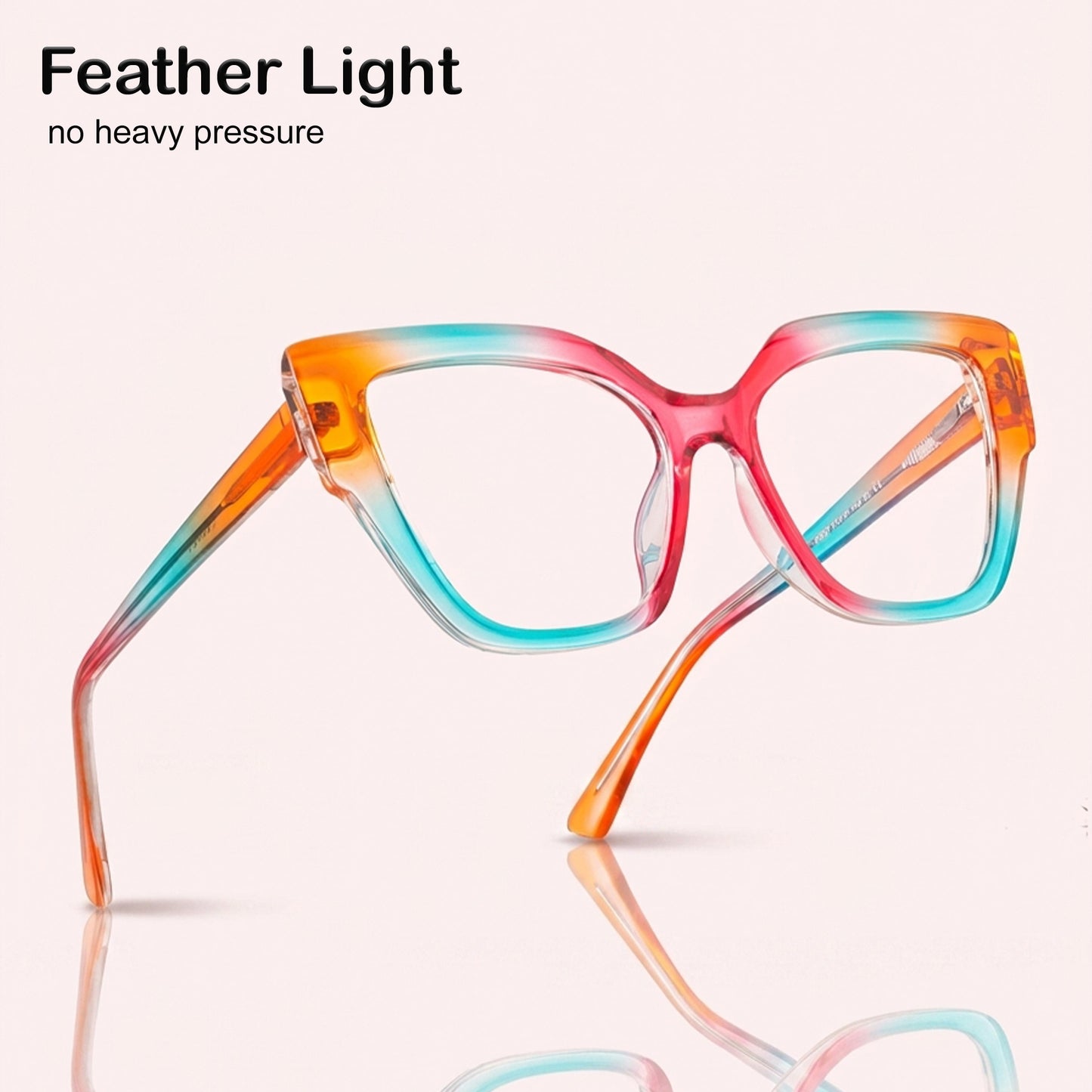 PERKEY Full Rim Cat Eye-Oversized Blue Light Blocking glasses Spectacles Frames Women - OPTL001-C3