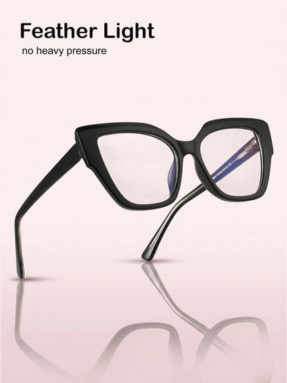 PERKEY Full Rim Cat Eye-Oversized Computer Glasses For Women - OPTL001-C1