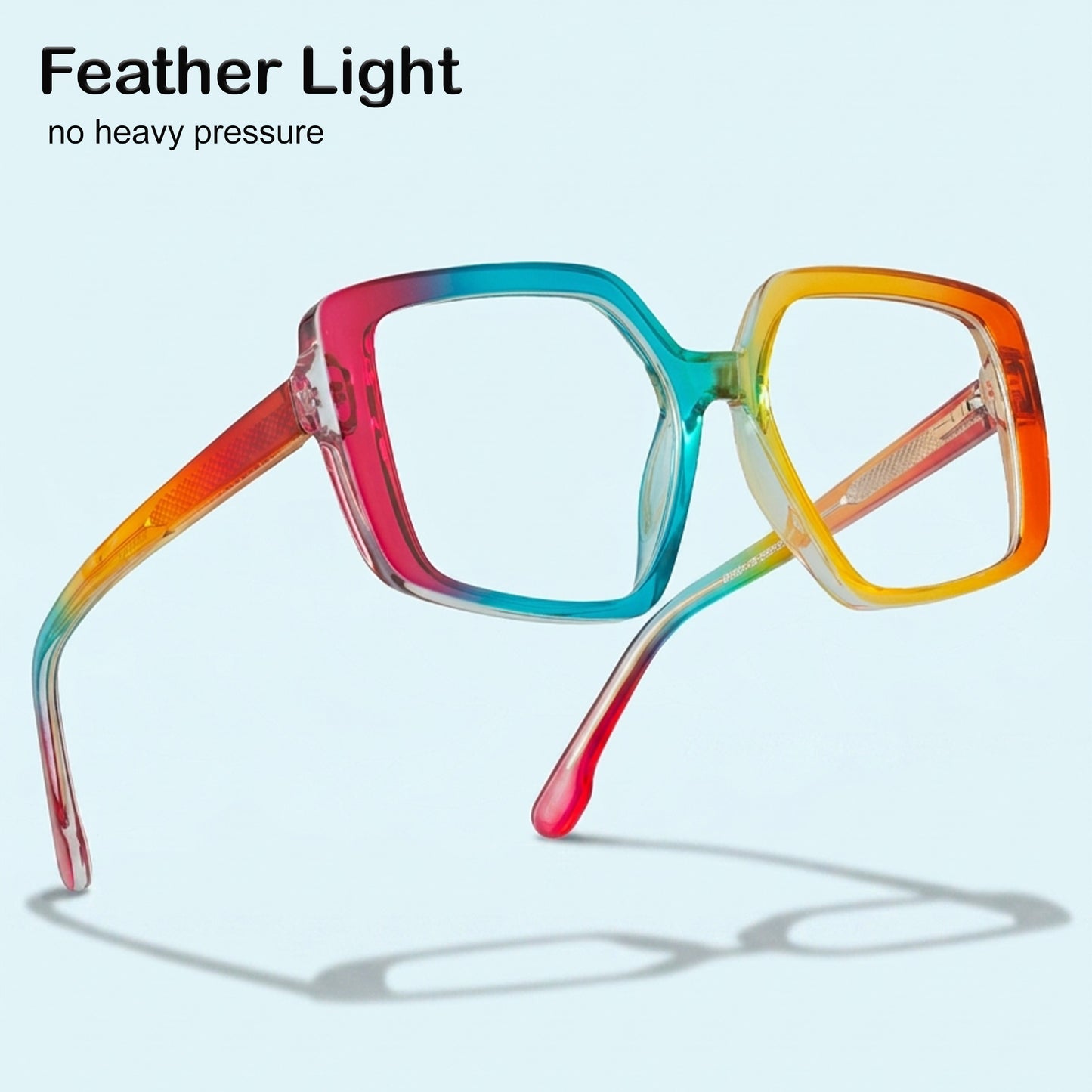 PERKEY Full Rim Square-Oversized Blue Light Blocking Frames Men Women - OPTL007-C3