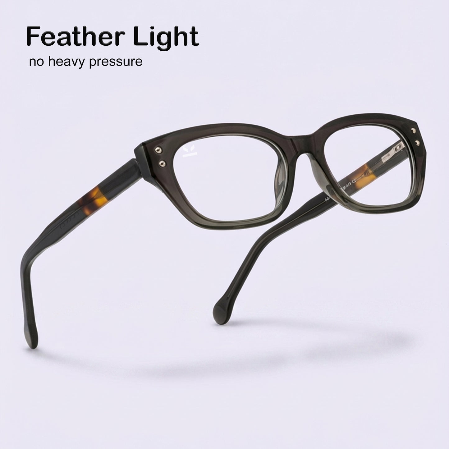 PERKEY Full Rim Soft Square Black Spectacle Frame For Women - OPTL0022-C1