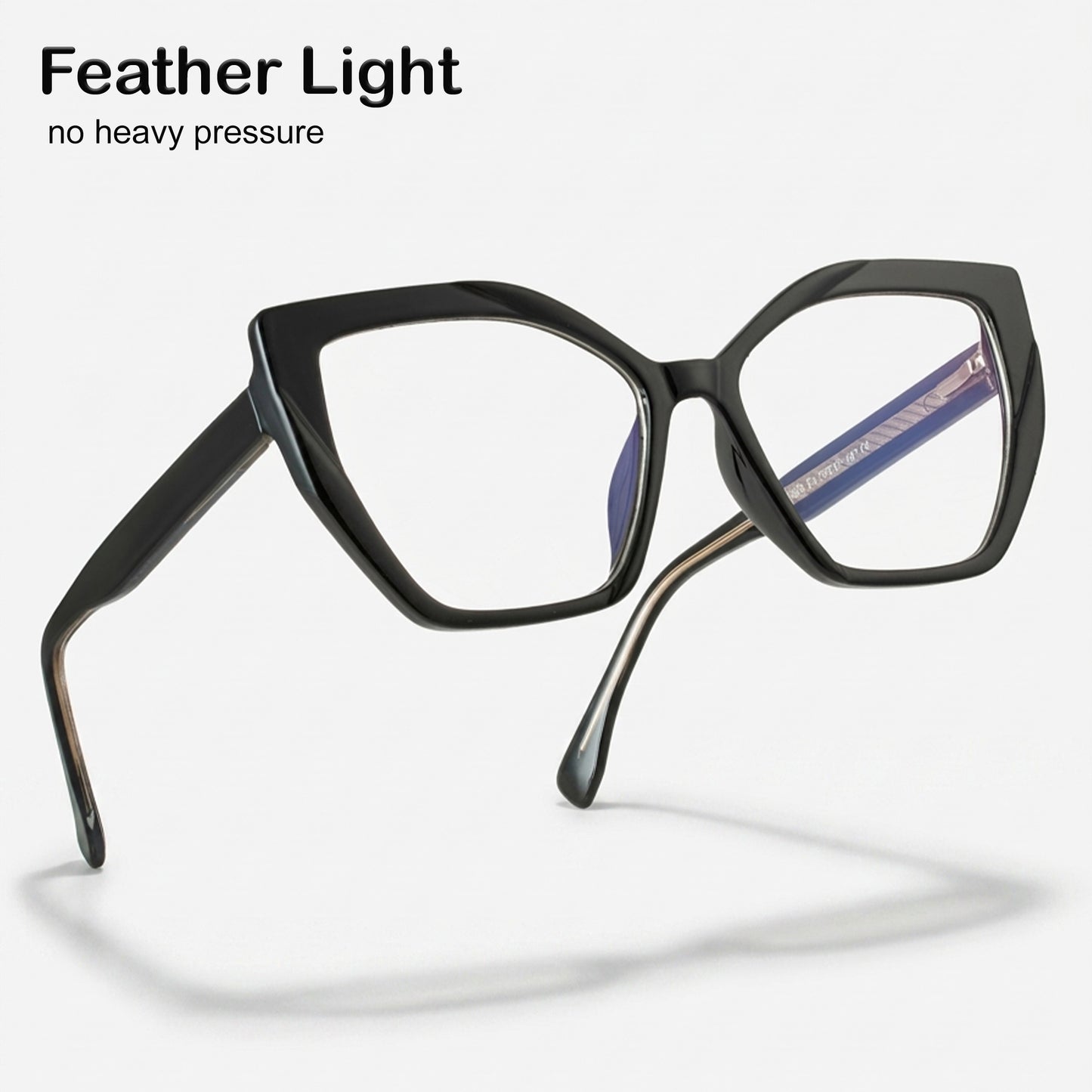 PERKEY Full Rim Square-Cat Eye Computer Glasses For Eye Protection Spectacles Frames Women - OPTL0011-C1