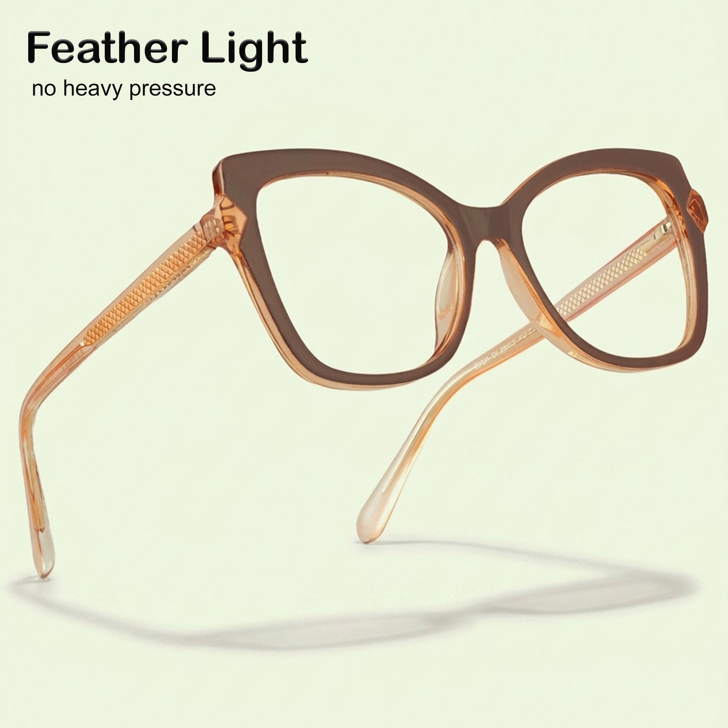 PERKEY Full Rim Cat Eye-Oversized Computer Glasses For Eye Protection Women - OPTL005-C1