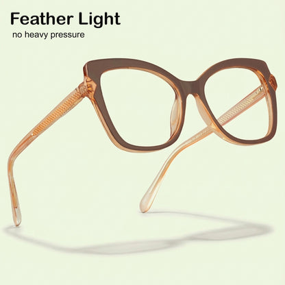 PERKEY Full Rim Cat Eye-Oversized Computer Glasses For Eye Protection Women - OPTL005-C1