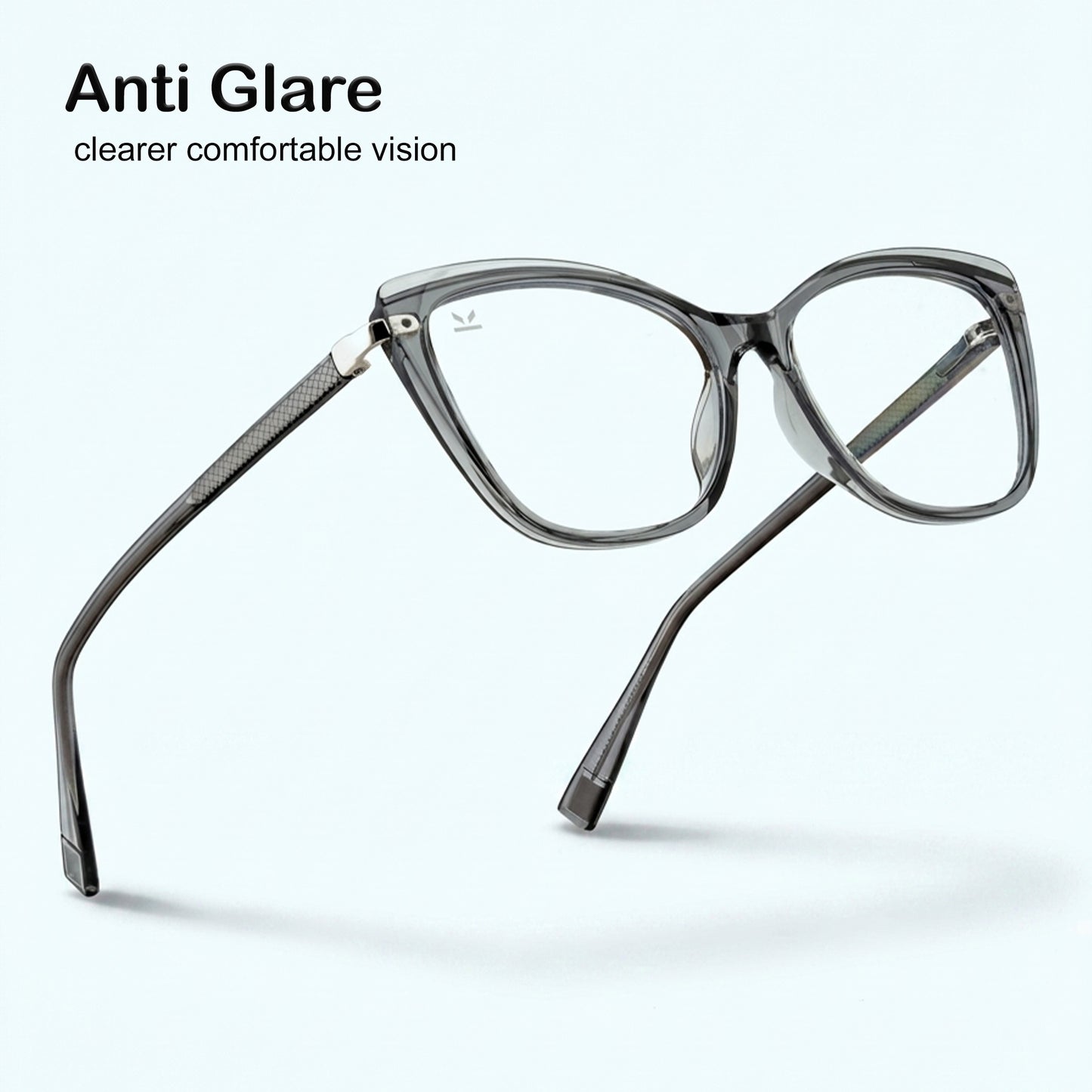 Perkey Square Cat Eye Anti Glare Spectacles Frames For Women – OPTL0027-C2