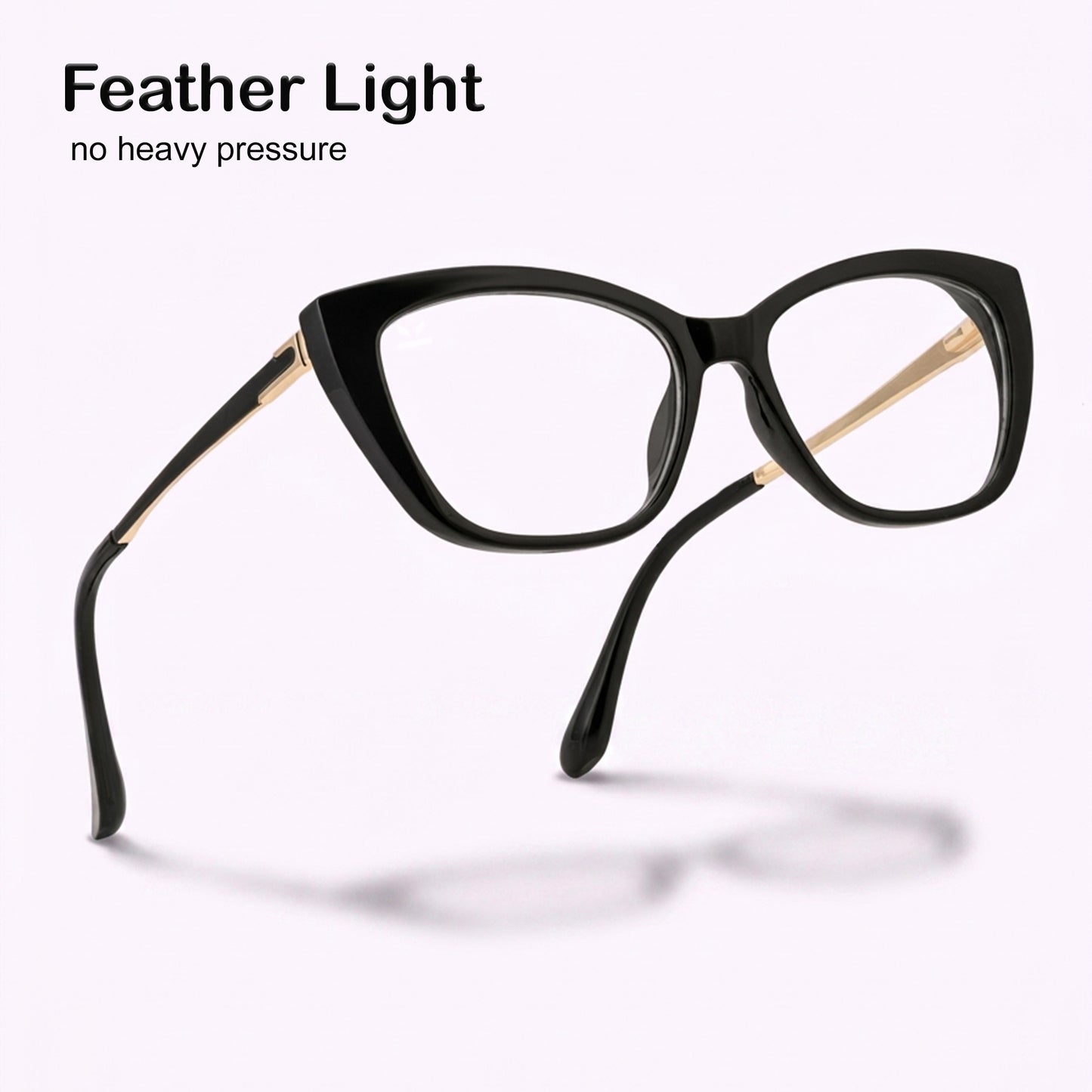 PERKEY Full Rim Cat Eye Bold Eyeglass Frame For Women - OPTL0024-C1