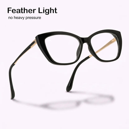 PERKEY Full Rim Cat Eye Bold Eyeglass Frame For Women - OPTL0024-C1