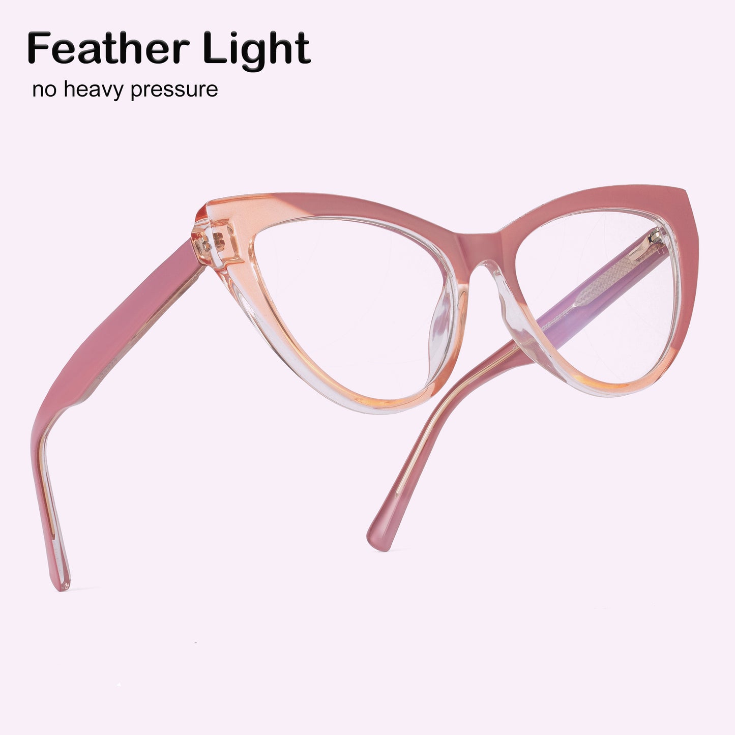 PERKEY Full Rim Cat Eye-Oversized Blue Light Blocking glasses Spectacles Frames Women - OPTL0010-C3