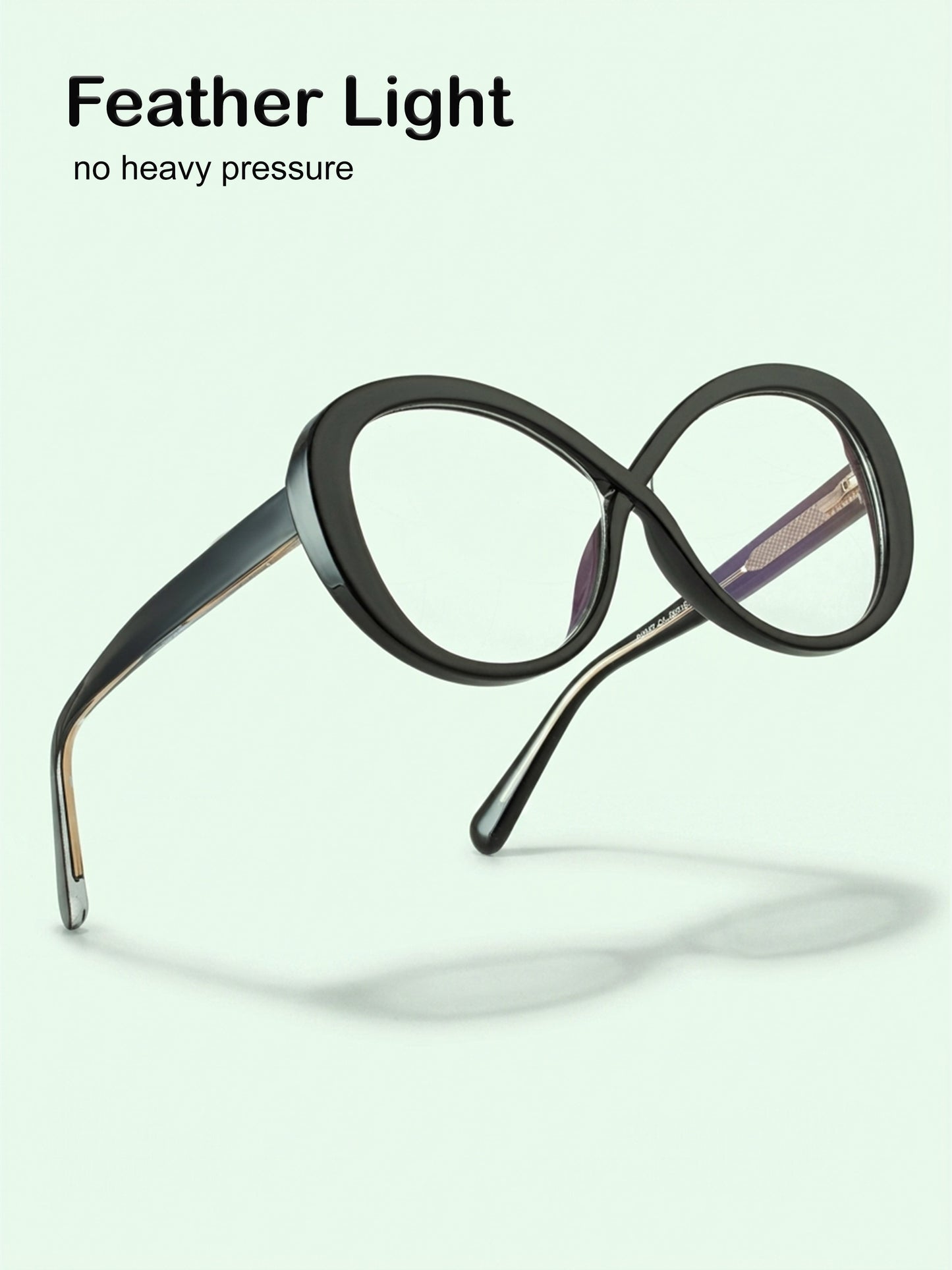 PERKEY Full Rim Oval-Oversized Computer Glasses For Eye Protection Spectacles Frames Men Women - OPTL0013-C1