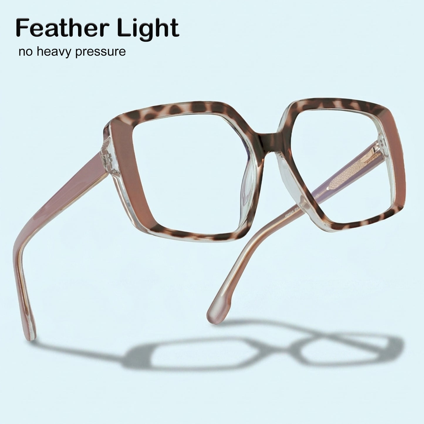PERKEY Full Rim Square-Oversized  Blue Cut Spectacles Frames Men Women - OPTL007-C2