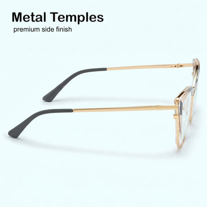 PERKEY Full Rim Cat Eye Blue Light Cut & Antiglare Computer Eyeglasses For Women | Stylish | - OPTL0018-C2